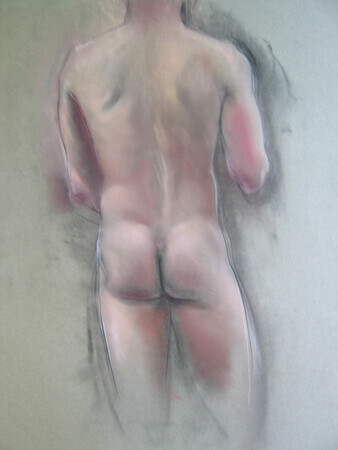 pastel and charcoal