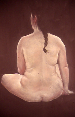pastel and charcoal