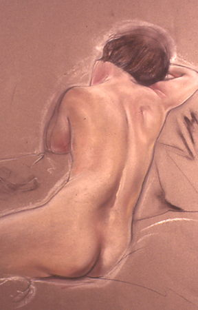 pastel and charcoal