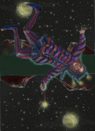 tarot card series, jester